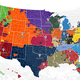 Illustration for article titled The NFL Fandom Map Of America, According To Twitter